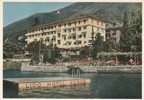 [Ansichtskarte] CH 6600 LOCARNO TI, Hotel Reber au Lac, 1958. 