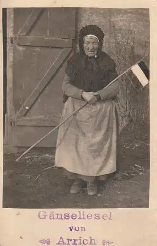 [Ansichtskarte] F 57680 ARRY / ARRICH, Photo AK 1914, "Gänseliesel von Arrich". 