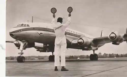 [Ansichtskarte] FLUGZEUG / AIRPLANE - Lookheed Super - G - Constellation, Lufthansa, 1961. 