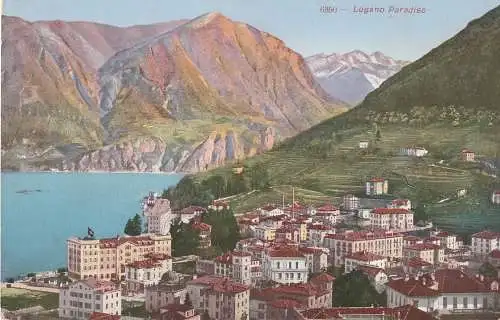 [Ansichtskarte] CH 6900 LUGANO - PARADISO, Blick über den Ort. 