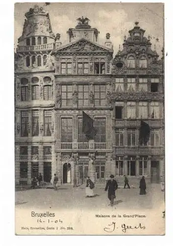 [Ansichtskarte] B 1000 BRUSSEL, Maisons de la Grand Place, 1904, NELS Serie 1, No. 286. 