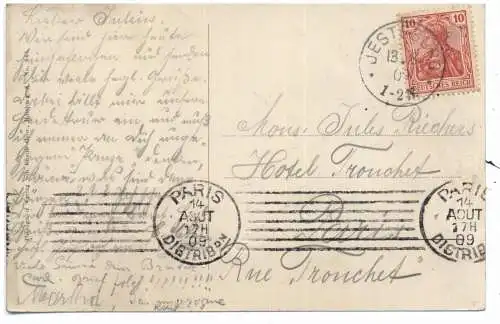 [Ansichtskarte] 2112 JESTEBURG, Partie am Kleckerwald vom Waldfrieden aus gesehen, 1909. 
