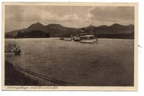 [Ansichtskarte] 5480 REMAGEN, Blick von Rolandseck auf das Siebengebirge und Köln - Düsseldorfer Dampfer. 