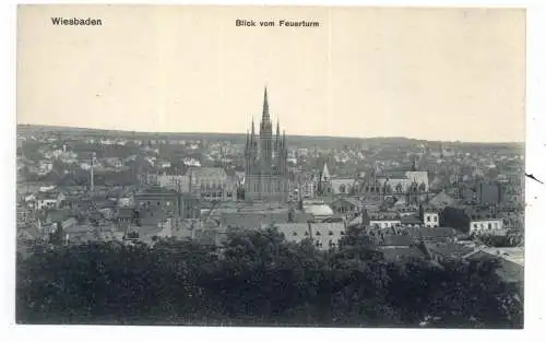 [Ansichtskarte] 6200 WIESBADEN, Blick vom Feuerturm, 1907, Verlag Boogaart. 