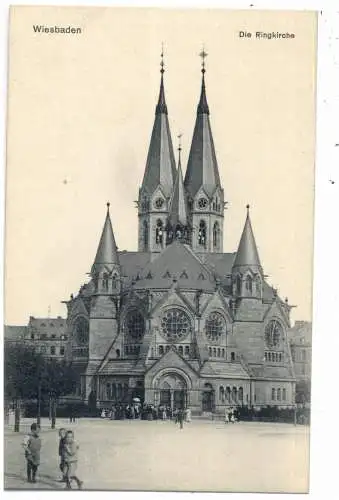 [Ansichtskarte] 6200 WIESBADEN, Ringkirche, 1907, Verlag Boogaart. 