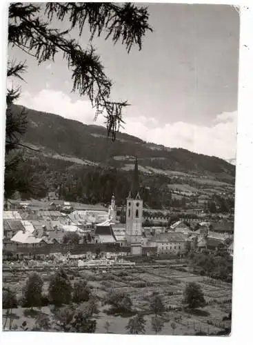 [Ansichtskarte] A 9853 GMÜND, Blick auf Friedhof und Kirche, Photo-AK, 1957. 