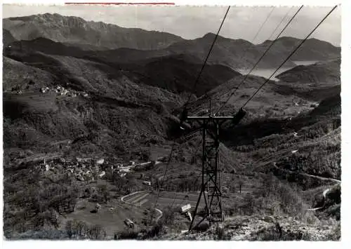 [Ansichtskarte] CH 6986 MIGLIEGLIA, Seilbahn zum Monte Lema, 1960, Eisendung / Expres nach Berlin. 