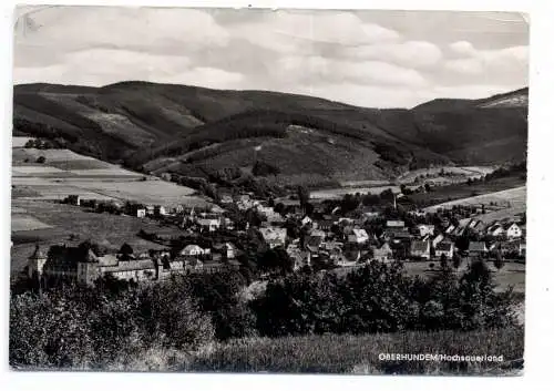 [Ansichtskarte] 5942 KIRCHHUNDEM - OBERHUNDEM, Blick über den Ort, 196... 