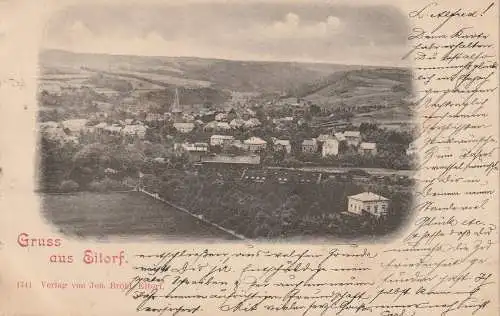 [Ansichtskarte] 5208 EITORF, Blick über den Ort, 1902. 