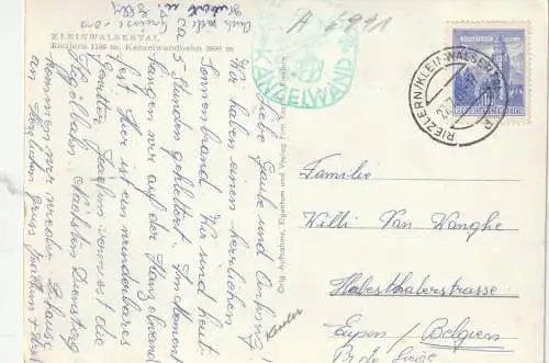 [Ansichtskarte] A 6991 RIEZLERN / Kleinwalsertal, Kanzelwandbahn, 1961. 