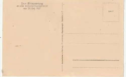 [Ansichtskarte] 6209 HOHENSTEIN - HENNETHAL, Einweihung der Turnhalle. 