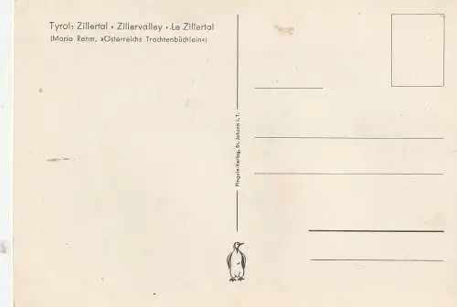 [Ansichtskarte] A 628 ZILLERTAL, Trachten aus dem Zillertal, Maria Rehm. 