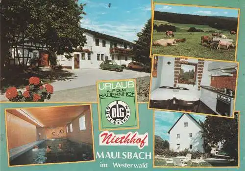 [Ansichtskarte] 5231 HIRZ - MAULSBACH, Niethof, Urlaub auf dem Bauernhof. 