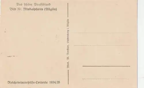 [Ansichtskarte] 8976 OBERSTAUFEN - STEIBIS, Rindalphorn, WHW 1934/35. 