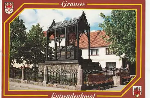 [Ansichtskarte] 0-1430 GRANSEE, Luisendenkmal, 1992. 