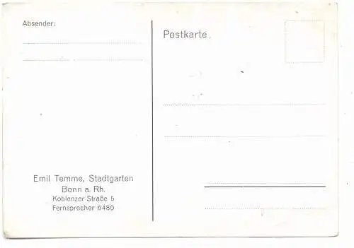 [Ansichtskarte] 5300 BONN, BEETHOVEN, Beethoven schreibt die Pastorale, Gemälde W. Faßbender, Herausgeber: Temme - Stadtgarten, Druckstellen. 