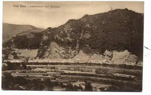 [Ansichtskarte] 5427 BAD EMS, Rangierbahnhof, Lahnstrasse, Bäderlei, 1910. 