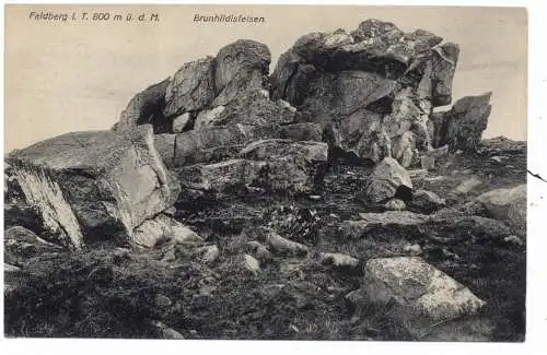 [Ansichtskarte] 6384 SCHMITTEN - NIEDERREIFENBERG, GROSSER FELDBERG / Taunus, Brunhildisfelsen. 