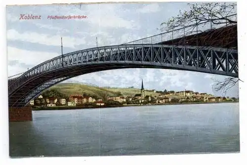 [Ansichtskarte] 5400 KOBLENT - PFAFFENDORF & Pfaffendorfer Brücke, 1929. 