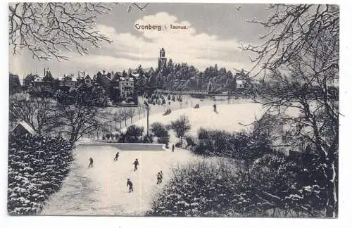 [Ansichtskarte] 6242 KRONBERG im Schnee, Rodeln, Skifahren, Verlag Klement. 