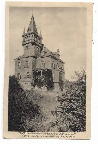 [Ansichtskarte] 5500 TRIER - WEISSHAUS, Luftkurhotel Kockelsberg, 1929. 