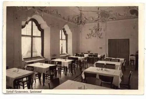 [Ansichtskarte] 8240 BERCHTESGADEN, Lehrerheim Schloß Fürstenstein, Speisesaal, 1937. 