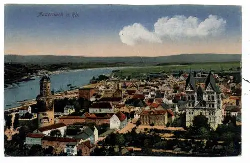 [Ansichtskarte] 5470 ANDERNACH, Blick über den Ort, Verlag KOSMOS - Halberstadt. 