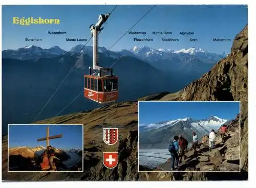 [Ansichtskarte] CH 3984 FIESCH VS, Luftseilbahn Fiesch - Eggishorn. 