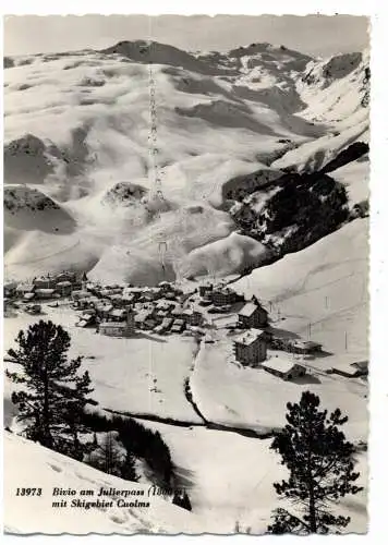 [Ansichtskarte] CH SURSEE - BIVIO im Schnee, 1961. 