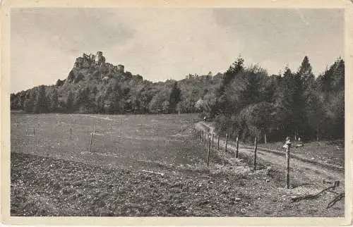 [Ansichtskarte] SK 01318 LIETAVA, Blick auf die Burg, 1933. 