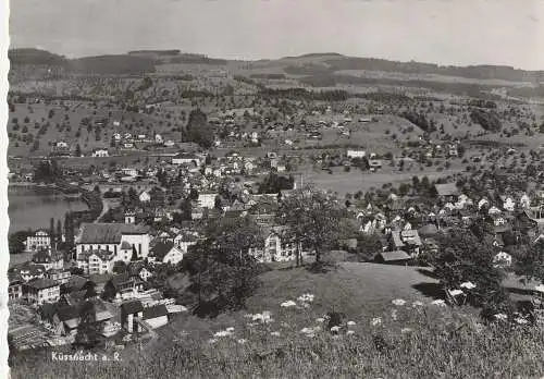 [Ansichtskarte] CH 6403 KÜSSNACHT SZ, Blick auf den Ort, 1957. 