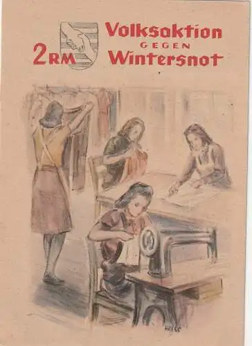 [Ansichtskarte] DDR GESCHICHTE - Volksaktion gegen Wintersnot, 2 Reichsmark Spendenkarte, Sonderstempel Leipzig 1947. 