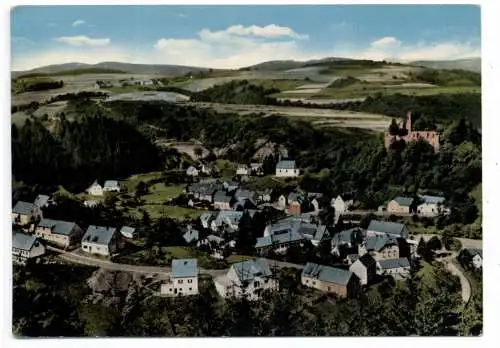 [Ansichtskarte] 5441 VIRNEBURG, Blick auf den Ort, handcoloriert. 