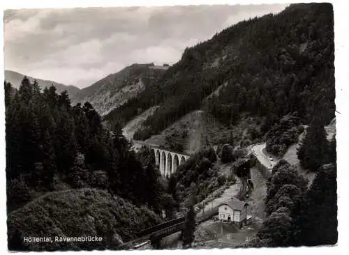 [Ansichtskarte] 7821 BREITNAU, Ravennabrücke, Landpoststempel "Tiengen über Freiburg", 1957. 