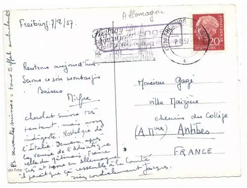[Ansichtskarte] 7821 BREITNAU, Ravennabrücke, Landpoststempel "Tiengen über Freiburg", 1957. 