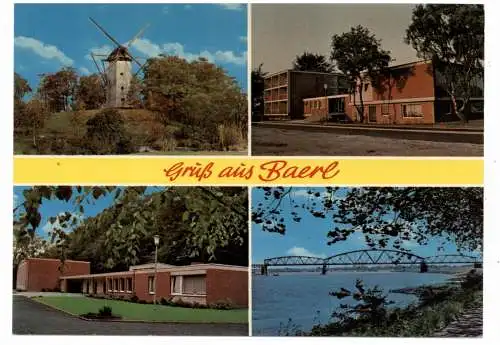 [Ansichtskarte] 4100 DUISBURG - BAERL, Windmühle, Altenheim, Sportlerheim, Rheinbrücke. 