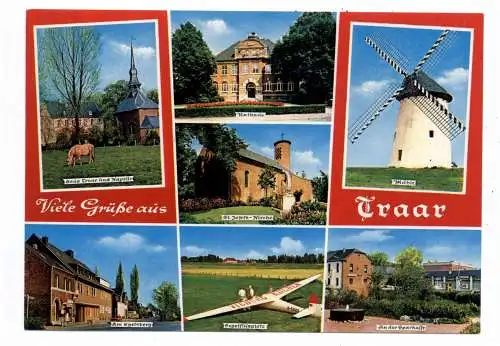 [Ansichtskarte] 4150 KREFELD - TRAAR, Am Egelsberg, Haus Traar, Segelflugplatz, Windmühle... 