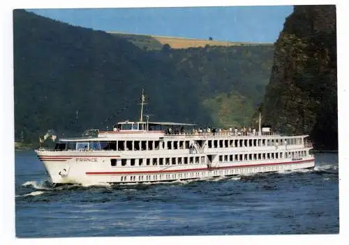 [Ansichtskarte] BINNENSCHIFFE - RHEIN, Köln - Düsseldorfer Kabinenschiff "FRANCE". 