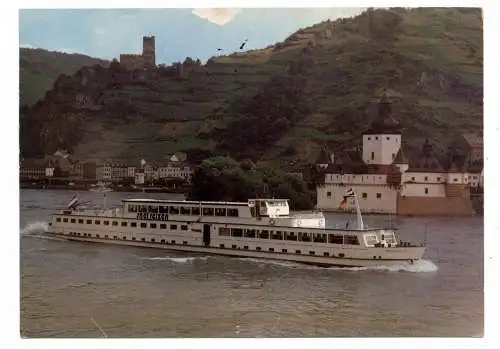 [Ansichtskarte] BINNENSCHIFFE - RHEIN, MS MOEZELSTAR III" vor Kaub. 