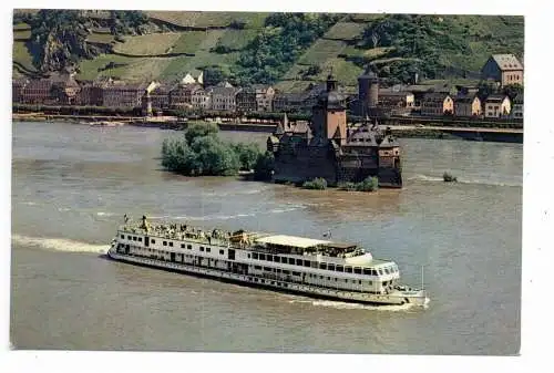 [Ansichtskarte] BINNENSCHIFFE - RHEIN, Kabinenschiff "RIJNPOORT" vor kaub. 