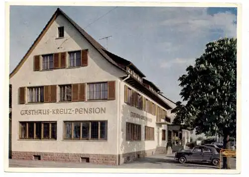 [Ansichtskarte] 7616 BIBERACH, Gasthaus "zum Kreuz", MERCEDES - BENZ. 