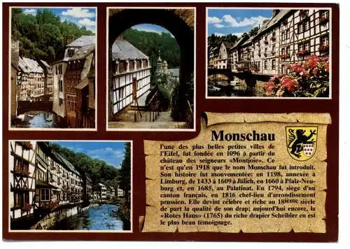 [Ansichtskarte] 5108 MONSCHAU, Chronik - AK. 