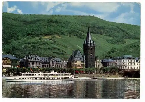 [Ansichtskarte] BINNENSCHIFFE - MOSEL, "FRANKFURT" vor Bernkastel - Kues. 