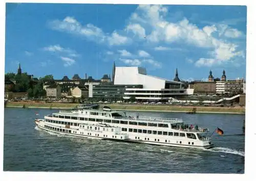 [Ansichtskarte] BINNENSCHIFFE - RHEIN, Köln - Düsseldorfer "DEUTSCHLAND" vor Bonn. 