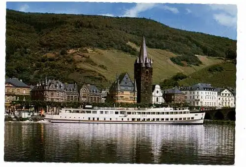 [Ansichtskarte] BINNENSCHIFFE - MOSEL, Köln - Düsseldorfer "TRIER" vor Bernkastel - Kues. 