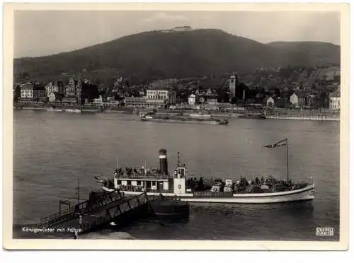 [Ansichtskarte] BINNENSCHIFFE - RHEIN, Rheinfähre BAD GODESBERG - KÖNIGSWINTER, 50er Jahre, Oldtimer. 