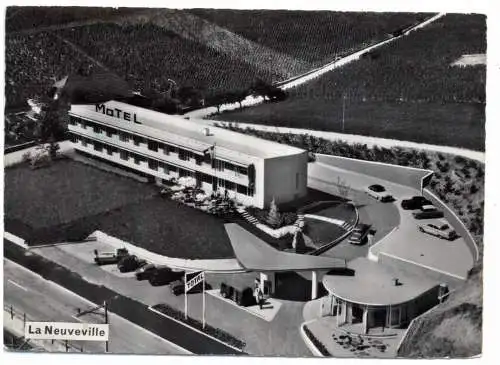 [Ansichtskarte] CH 2520 NEUVEVILLE BE, Motel "La Neuveville", TOTAL - Tankstelle / Station. 