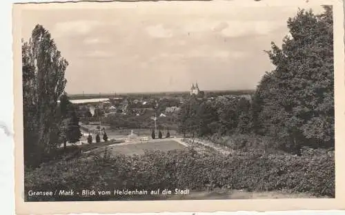 [Ansichtskarte] 0-1430 GRANSEE, Blick vom Heldenhain, Verlag Schöning. 