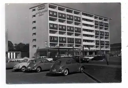 [Ansichtskarte] 5160 DÜREN, Autohaus Münz am Kreisverkehr, VW - Käfer, CITROEN DS, ARAL - Tankstelle, Photo 11,8 x 8,2 cm. 