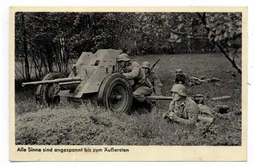 [Ansichtskarte] MILITÄR - WEHRMACHT II. WK, Panzerabwehrkanone / PAK, 1940, Feldpost Nuummer 02363. 